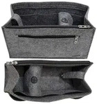 Handtaschen Organizer 30x12x17 cm Filz Tasche Innentasche Taschen Einsatz L Grau