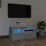 vidaXL TV-Schrank mit LED-Leuchten Betongrau 90x35x40 cm