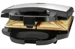 Clatronic ST 3778 Sandwich-Toaster Antihaftbeschichtung Edelstahl, Schwarz