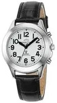 MasterTime Sprechende Damenuhr MTLA-10705-60L, Quarz, Funk, analog, Lederarmband
