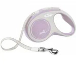 FLEXI Rollleine New COMFORT Gurt - 5m, bis 15kg - rosa
