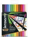 BIC Fasermaler DUAL BRUSH, 2in1, 12er Etui, farbig sortiert