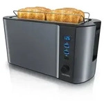 Arendo Toaster f&uuml;r 4 Scheiben Langschlitz, 1500W, mit Display, Doppelwandgeh&auml;use