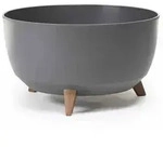 Siena Garden M82579 Oslo Pflanzgef&auml;&szlig; 29 cm, &Oslash;29 x 23cm, anthrazit
