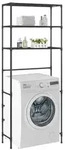 vidaXL Waschmaschinenregal 3 Ablagen Schwarz 69x28x169 cm