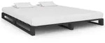vidaXL Palettenbett Grau Massivholz Kiefer 160&times;200 cm