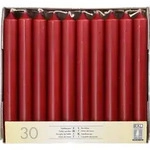 STARPAK Tafelkerzen, 21 mm, bordeaux, 30er Pack