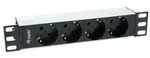 Equip 333311 Stromverteilereinheit (PDU) 4 AC-Ausg&auml;nge 1U Schwarz, Silber