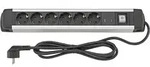 Steckdosenleiste 6-fach H05VV-F3G1,5 1,6m Aluminium FORTIS