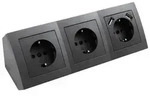 "McPower - Steckdosenblock "Flair", 3-fach + 2x USB, anthrazi"