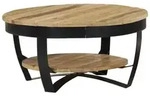 vidaXL Couchtisch Raues Massives Mangoholz 65x32 cm