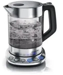Arendo Wasserkocher 1,5 l, 2200 W, Edelstahl Glas, mit Basisstation &