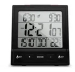 Mebus 25581, Digitaler Wecker, Quadratisch, Schwarz, 12/24 h, F, &deg;C, Beide