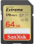 WESTERN DIGITAL EXTREME 64B SDHC MEMORY CARD 170MB/S 80MB/S UHS-I CLASS 10 U3