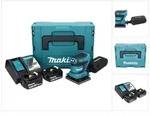 Makita DBO 480 RGJ Akku Schwingschleifer 18 V 112 x 102 mm + 2x Akku 6,0 Ah +