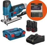 Bosch Akku-Stichs&auml;ge GST 12V-70 / 2x 2,0 Ah Akku + Ladeger&auml;t + WS24