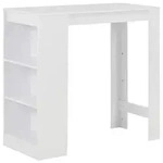 vidaXL Bartisch mit Regal Wei&szlig; 110x50x103 cm