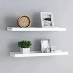 vidaXL Bilderleisten 2 Stk. Wei&szlig; 60x9x3 cm MDF