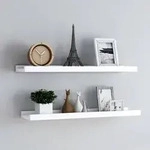vidaXL Bilderleisten 2 Stk. Wei&szlig; 80x9x3 cm MDF