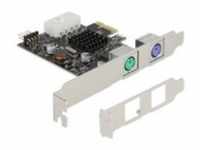 Delock PCI Express x1 Karte zu 2 x PS/2 und USB Pfostenstecker Low Profile...