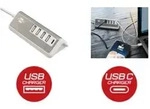 Brennenstuhl USB Ladeger&auml;t 20W 4x USB-A, 1x USB-C&reg; USB PD Silber, Wei&szlig;