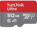 SanDisk microSDHC Ultra 512GB (UHS-1/Cl.10/100MB/s) + Adapter, Tablet (00215485)