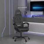 vidaXL Gaming-Stuhl mit Fu&szlig;st&uuml;tze Schwarz Kunstleder