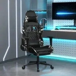 vidaXL Gaming-Stuhl mit Fu&szlig;st&uuml;tze Schwarz und Tarnfarben Kunstleder