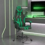 vidaXL Gaming-Stuhl Schwarz und Gr&uuml;n Kunstleder