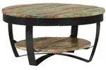 vidaXL Couchtisch mit Ablage Altholz Massiv 65x32 cm