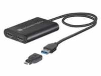 Sonnet USB3-DHDMI - USB Typ-A - 2 x HDMI - Männlich - Weiblich - Gerade -