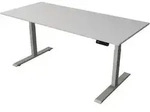 Steh-/Sitztisch Move 2 elektrisch Fu&szlig; silber 180x80x63-127cm lichtgrau