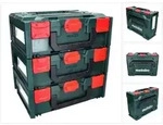 Metabo metaBOX 145 Set 3x System Werkzeug Koffer Stapelbar 396 x 296 x 145 mm + 3x