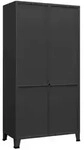 vidaXL Industrial Kleiderschrank Schwarz 90x50x180 cm Metall