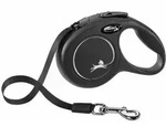FLEXI Rollleine New CLASSIC Gurt - 3m, bis 12kg - Schwarz
