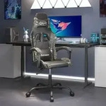vidaXL Gaming-Stuhl Drehbar Schwarz und Tarnfarben Kunstleder