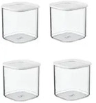 Mepal | Modula Set &ndash; 4-teilig | Vorratsdosen 2750 ml | Wei&szlig; | hygienisch &