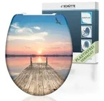Duroplast WC-Sitz SUNSET SKY, mit Absenkautomatik und Schnellverschluss