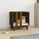 vidaXL Hundeh&uuml;tte Honigbraun 50x40x52 cm Massivholz Kiefer