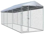 vidaXL Outdoor-Hundezwinger mit &Uuml;berdachung 760x190x225 cm