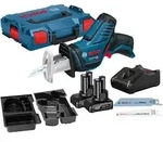 Bosch Akku-S&auml;bels&auml;ge GSA 12V-14 / 2x 4,0 Ah Akku + Ladeger&auml;t in L-Boxx