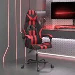 vidaXL Gaming-Stuhl Schwarz und Rot Kunstleder