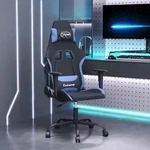 vidaXL Gaming-Stuhl Schwarz und Blau Stoff