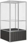 vidaXL Vogelk&auml;fig Anthrazit 111x107x211,5 cm Verzinkter Stahl