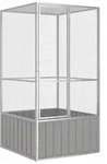 vidaXL Vogelk&auml;fig Grau 111x107x211,5 cm Verzinkter Stahl