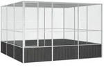 vidaXL Vogelk&auml;fig Anthrazit 302,5x324,5x211,5 cm Verzinkter Stahl