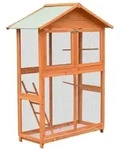 vidaXL Vogelk&auml;fig Kiefernholz & Tannenholz 125,5x59,5x164 cm