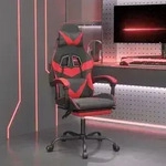 vidaXL Gaming-Stuhl mit Fu&szlig;st&uuml;tze Schwarz und Rot Kunstleder