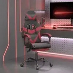 vidaXL Gaming-Stuhl mit Fu&szlig;st&uuml;tze Schwarz und Weinrot Kunstleder