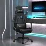 vidaXL Gaming-Stuhl mit Fu&szlig;st&uuml;tze Schwarz Kunstleder